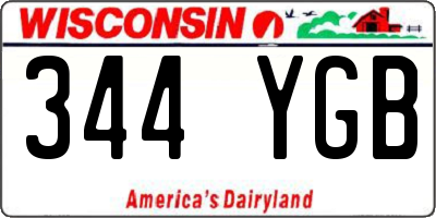 WI license plate 344YGB