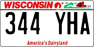 WI license plate 344YHA