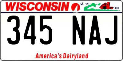WI license plate 345NAJ