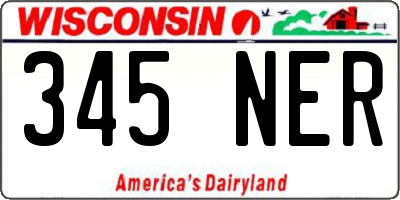 WI license plate 345NER