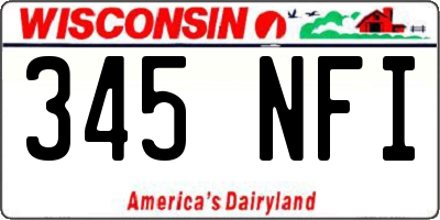 WI license plate 345NFI