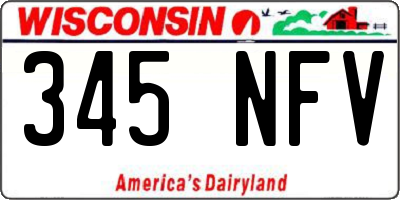 WI license plate 345NFV