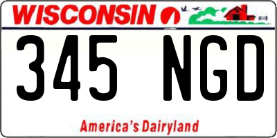 WI license plate 345NGD