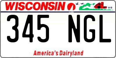 WI license plate 345NGL