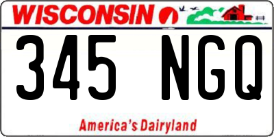 WI license plate 345NGQ