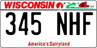 WI license plate 345NHF