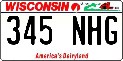 WI license plate 345NHG