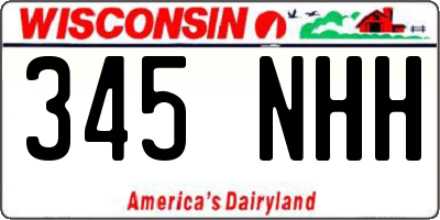 WI license plate 345NHH