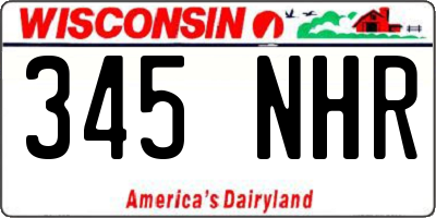 WI license plate 345NHR