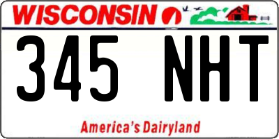 WI license plate 345NHT