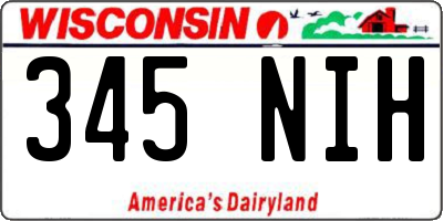WI license plate 345NIH