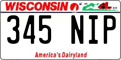 WI license plate 345NIP