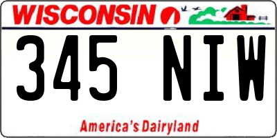 WI license plate 345NIW