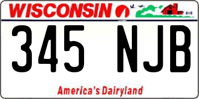 WI license plate 345NJB