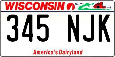 WI license plate 345NJK