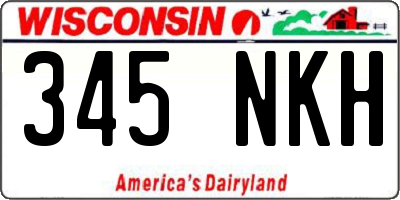 WI license plate 345NKH