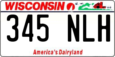 WI license plate 345NLH