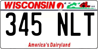 WI license plate 345NLT