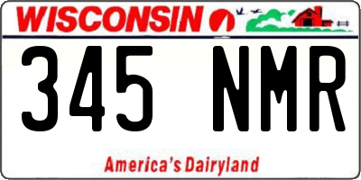 WI license plate 345NMR