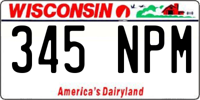 WI license plate 345NPM