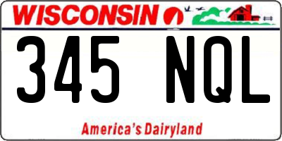 WI license plate 345NQL