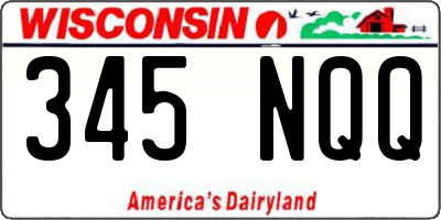 WI license plate 345NQQ
