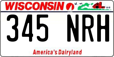 WI license plate 345NRH