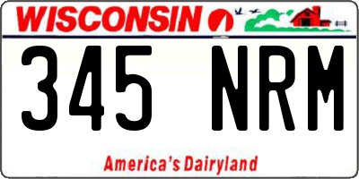 WI license plate 345NRM