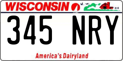 WI license plate 345NRY