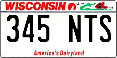 WI license plate 345NTS