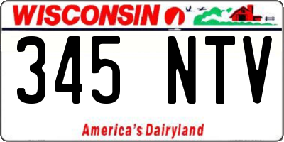 WI license plate 345NTV