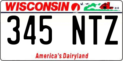 WI license plate 345NTZ