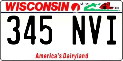 WI license plate 345NVI