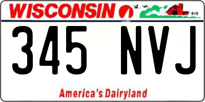 WI license plate 345NVJ
