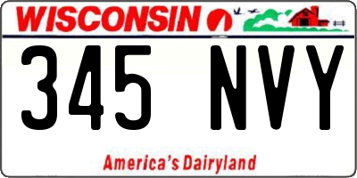 WI license plate 345NVY