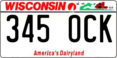 WI license plate 345OCK