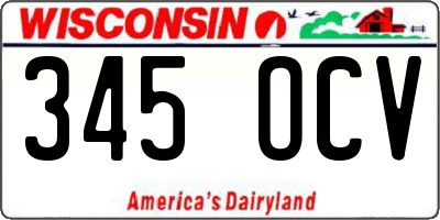 WI license plate 345OCV