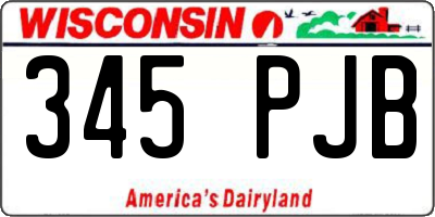 WI license plate 345PJB