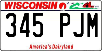 WI license plate 345PJM
