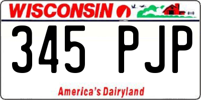 WI license plate 345PJP