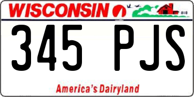 WI license plate 345PJS