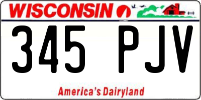 WI license plate 345PJV