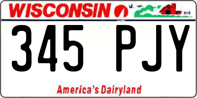 WI license plate 345PJY
