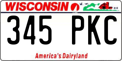 WI license plate 345PKC