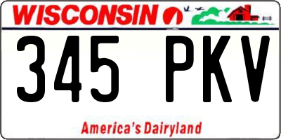 WI license plate 345PKV