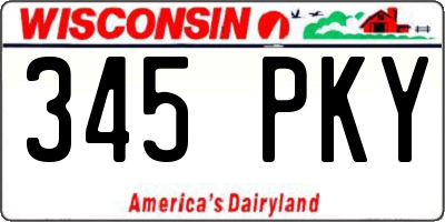 WI license plate 345PKY