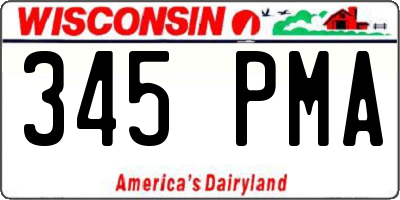 WI license plate 345PMA