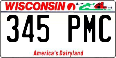 WI license plate 345PMC