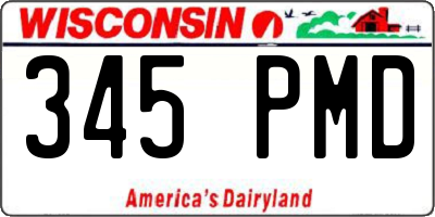 WI license plate 345PMD