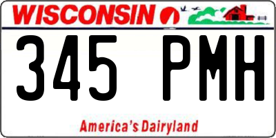 WI license plate 345PMH